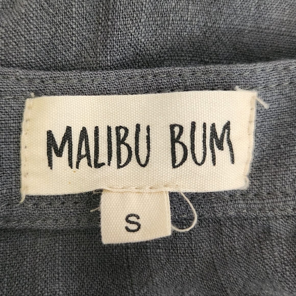 Malibu Bum Slate Blue Button-Down Midi to Maxi Dress Size Small - Picture 9 of 9